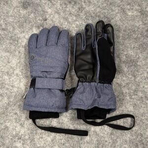 Andorra Waterproof Ski Gloves 3M Thinsulate Blue Heathered Winter Snowboard S